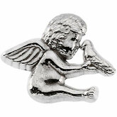 Angel with Dove Lapel Pin