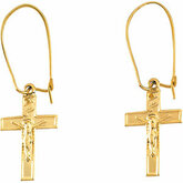 Crucifix Dangle Earring