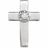 Diamond Cross Lapel Pin