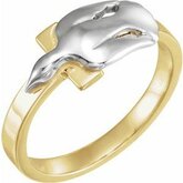 Dove with Cross Ring
