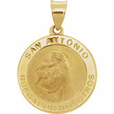 Hollow Round St. Anthony Medal