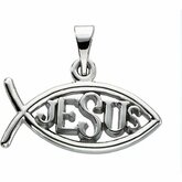 Ichthus (Fish) Pendant with "Jesus"