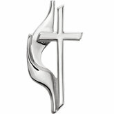 Methodist Cross Lapel Pin