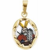Moses Hand-Painted Porcelain Medal