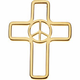 Peace Sign Cross Pendant