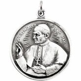 Round Pope John Paul II Medal