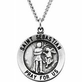 Round St. Sebastian Medal