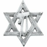Star of David Lapel Pin with Chai