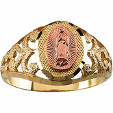 Two-Tone Our Lady of Guadalupe Ring